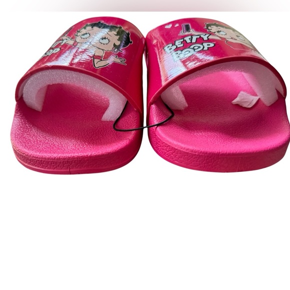 Betty Boop Pink Slide Sandals – Cartoon Graphic – Size 10 - Picture 2 of 6